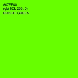 #67FF00 - Bright Green Color Image